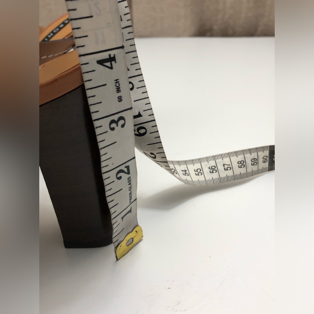 Veronica Beard Macey Vachetta Stich Leather Heel Sandals Sz 39.5 - Picture 9 of 9